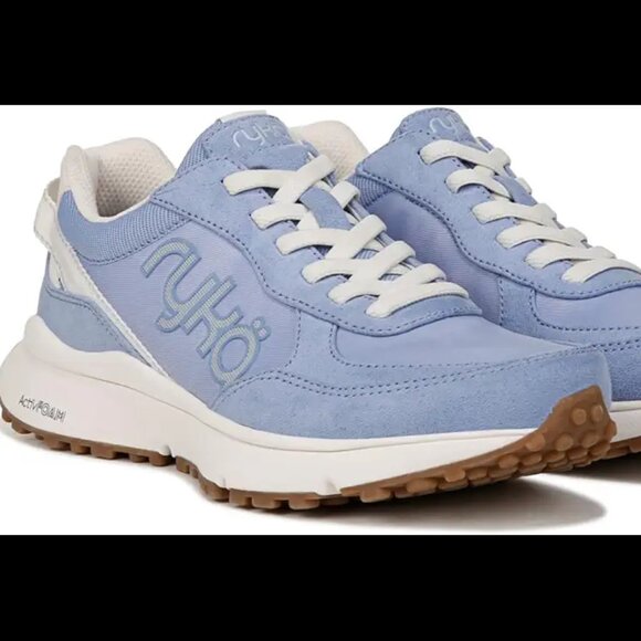 NEW RYKA Wide Width Jog On Slip On Retro Sneakers Hydrangea for women 563mn - Picture 3 of 6